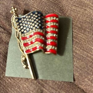 Monet American Flag Brooch United We Stand 9/11